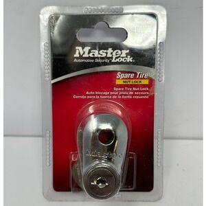 NEW! Master Lock Spare Tire Nut Lock Automotive Security Chrome with Keys